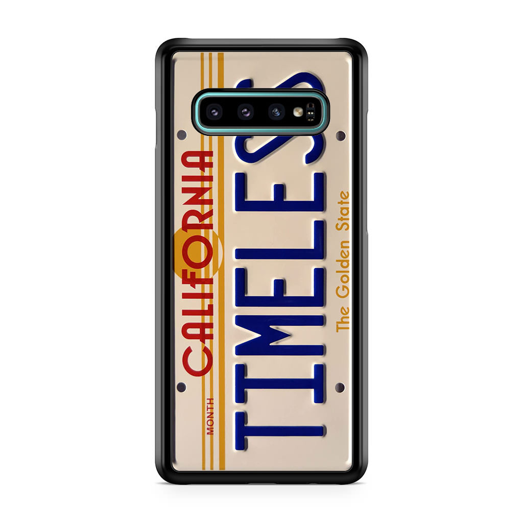 Back to the Future License Plate Timeless Galaxy S10 Plus Case