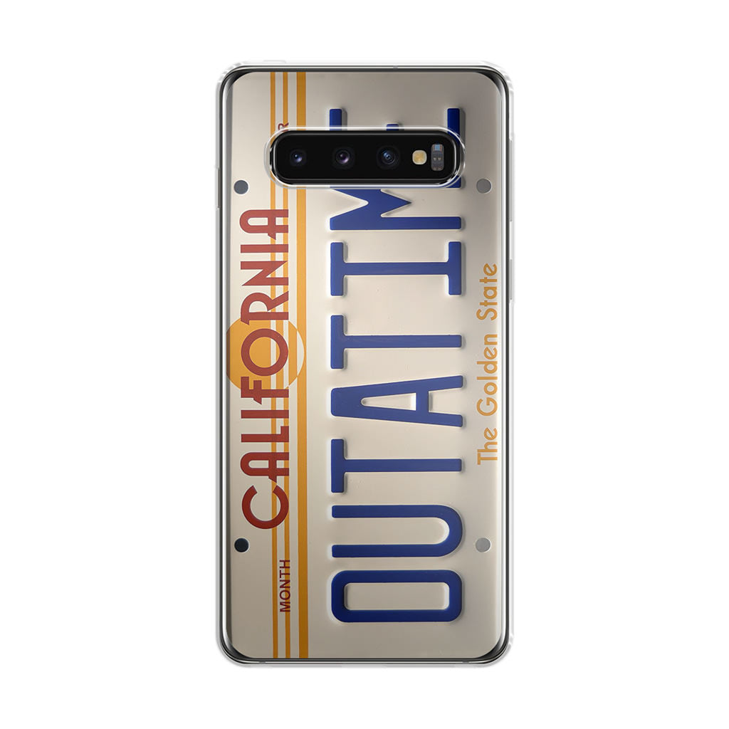 Back to the Future License Plate Outatime Galaxy S10 Plus Case