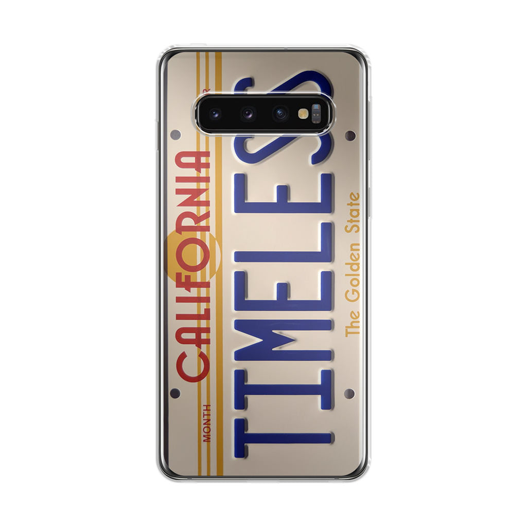 Back to the Future License Plate Timeless Galaxy S10 Plus Case