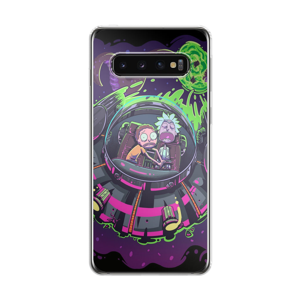 Rick And Morty Spaceship Galaxy S10 Plus Case