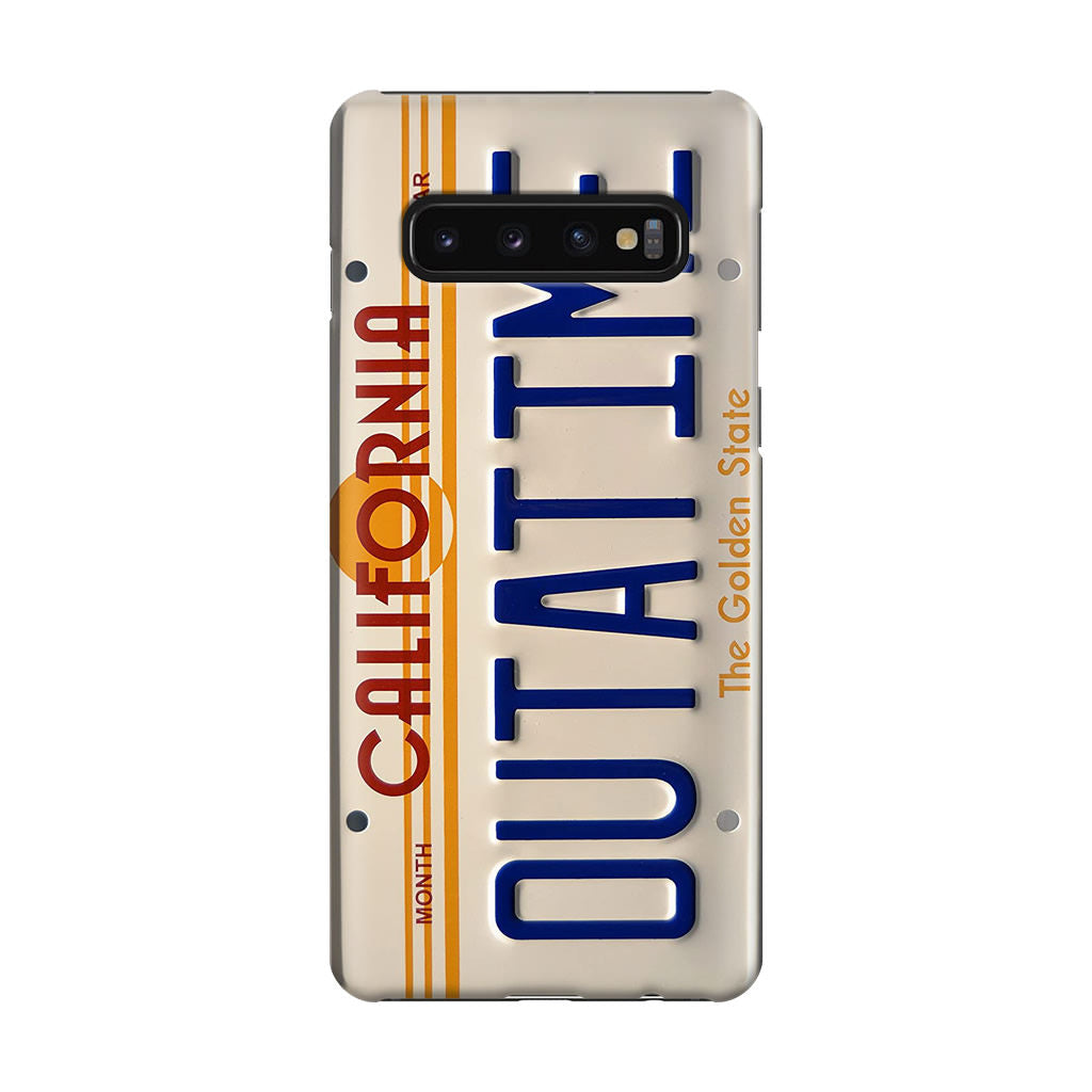 Back to the Future License Plate Outatime Galaxy S10 Case