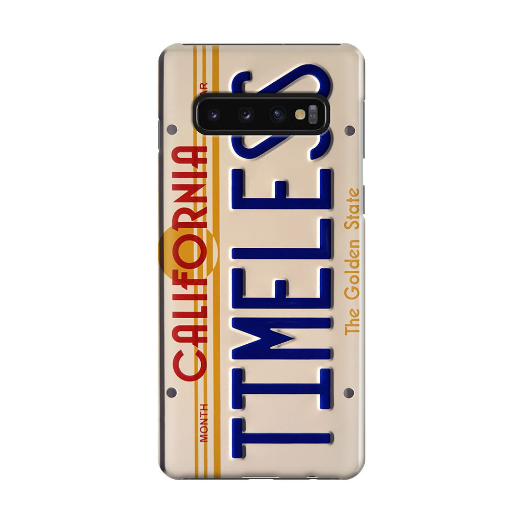 Back to the Future License Plate Timeless Galaxy S10 Plus Case