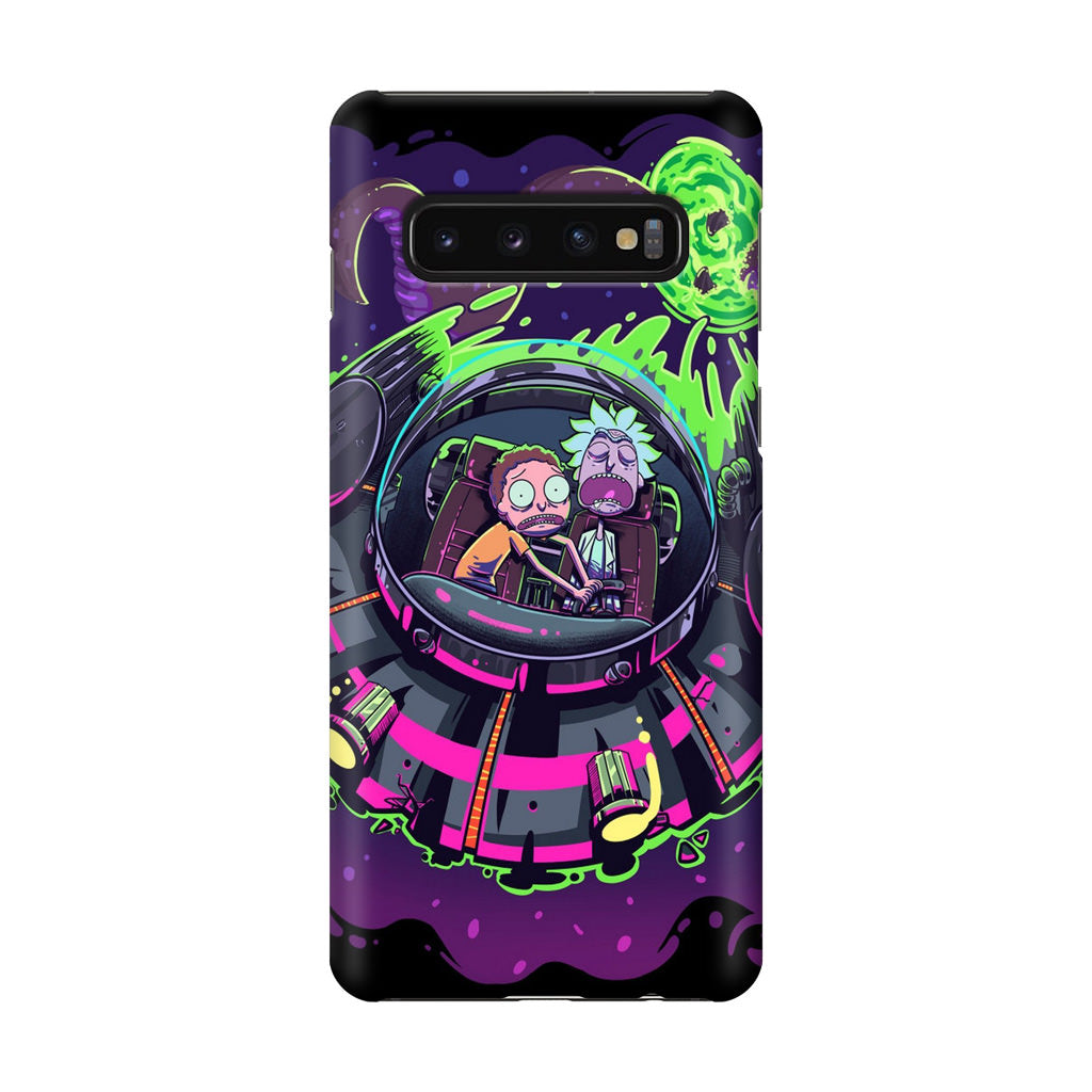 Rick And Morty Spaceship Galaxy S10 Plus Case