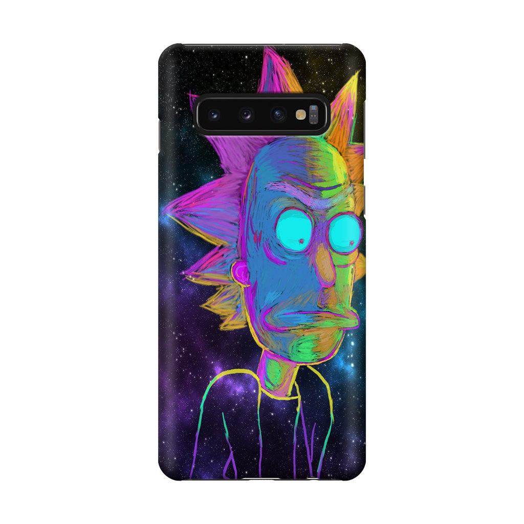 Rick Colorful Crayon Space Galaxy S10 Plus Case