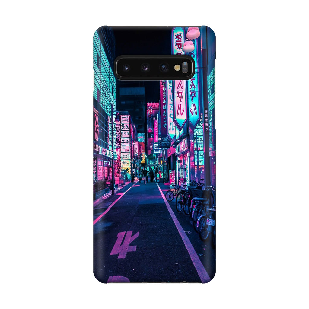Tokyo Street Wonderful Neon Galaxy S10 Case