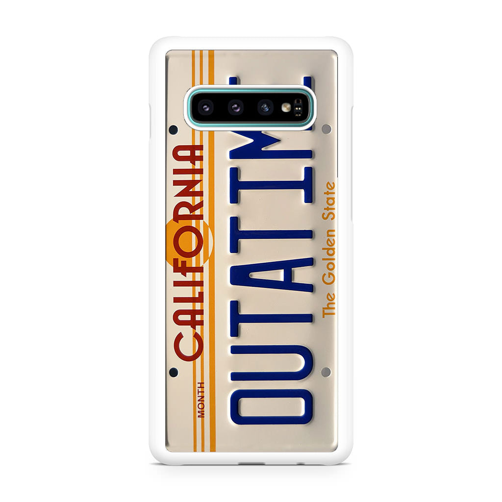 Back to the Future License Plate Outatime Galaxy S10 Plus Case