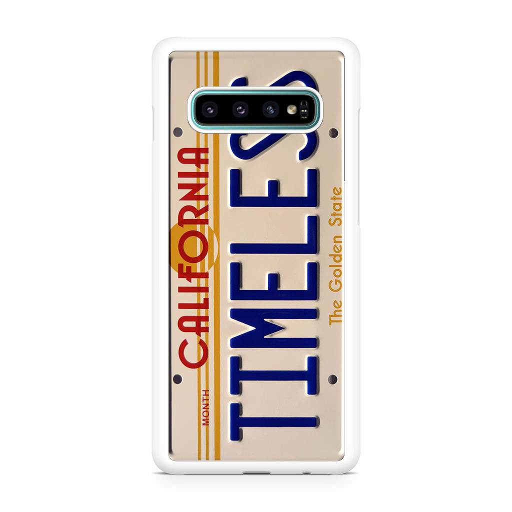 Back to the Future License Plate Timeless Galaxy S10 Plus Case