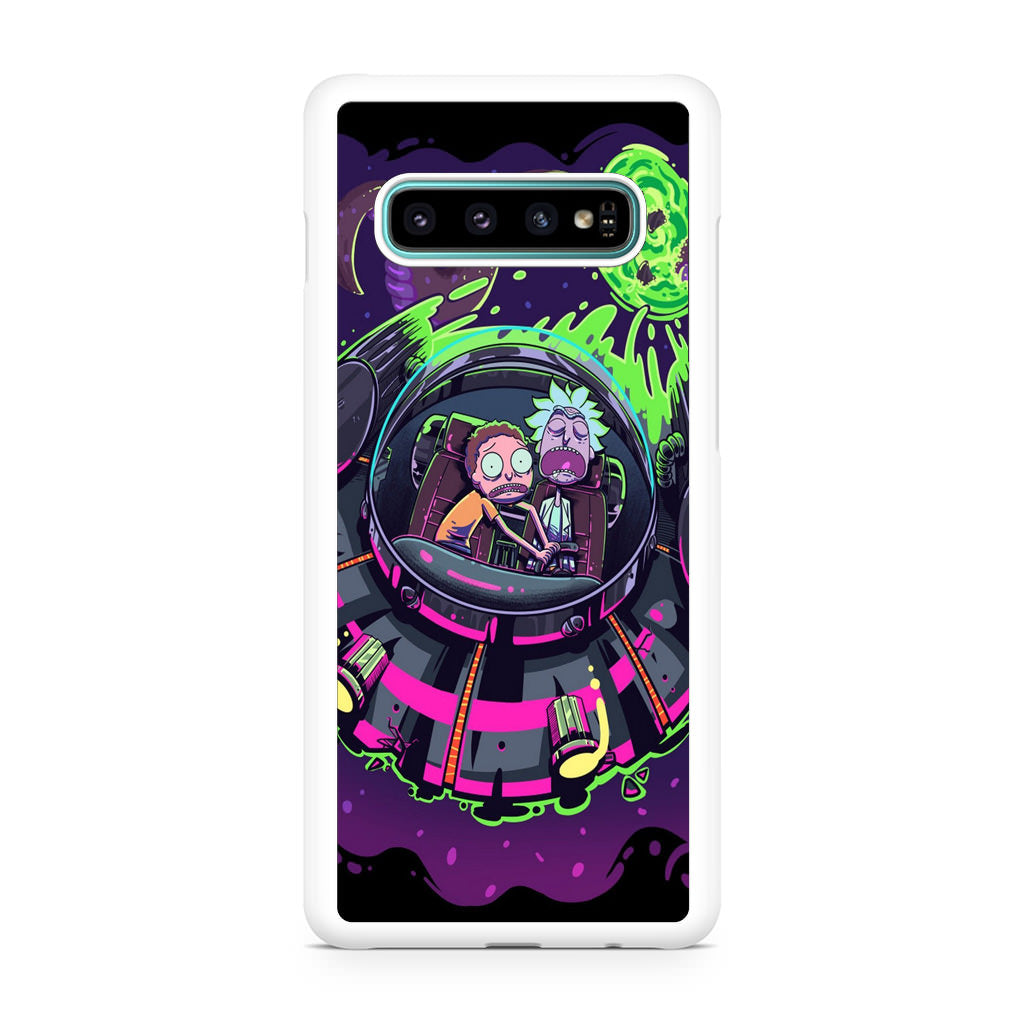 Rick And Morty Spaceship Galaxy S10 Plus Case