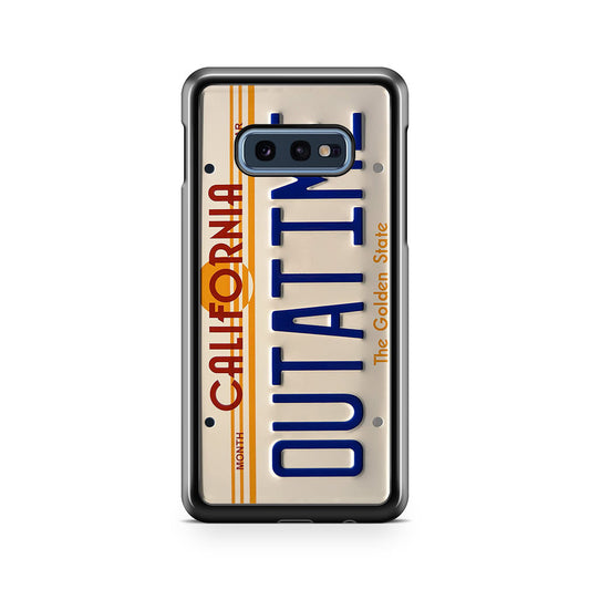 Back to the Future License Plate Outatime Galaxy S10e Case