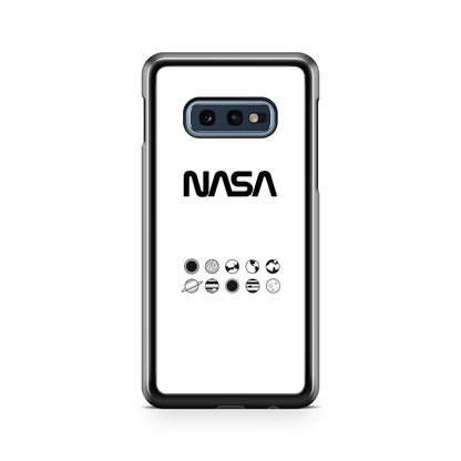 NASA Minimalist White Galaxy S10e Case