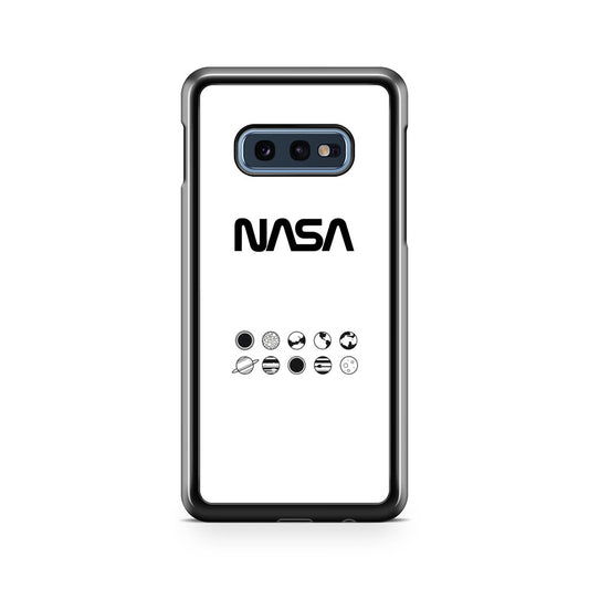 NASA Minimalist White Galaxy S10e Case