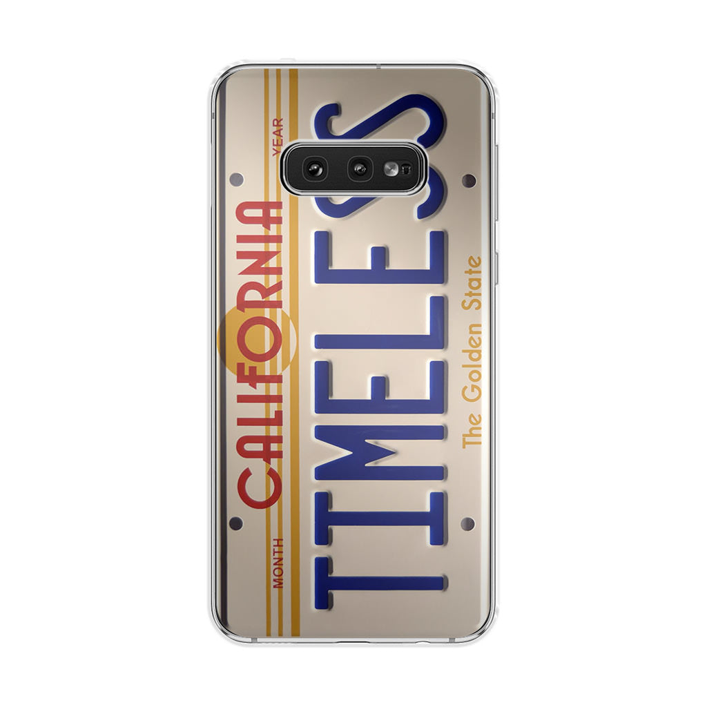 Back to the Future License Plate Timeless Galaxy S10e Case