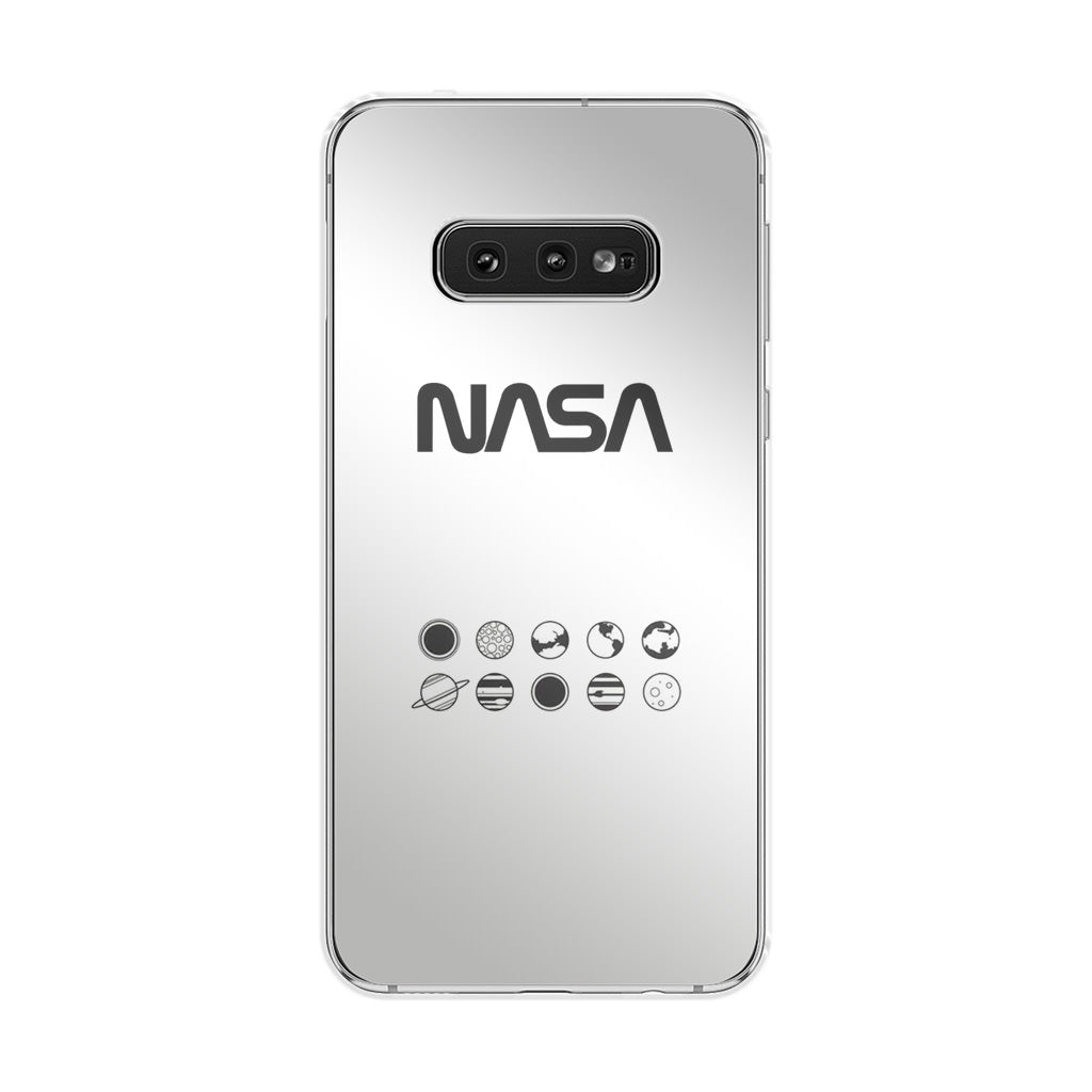 NASA Minimalist White Galaxy S10e Case