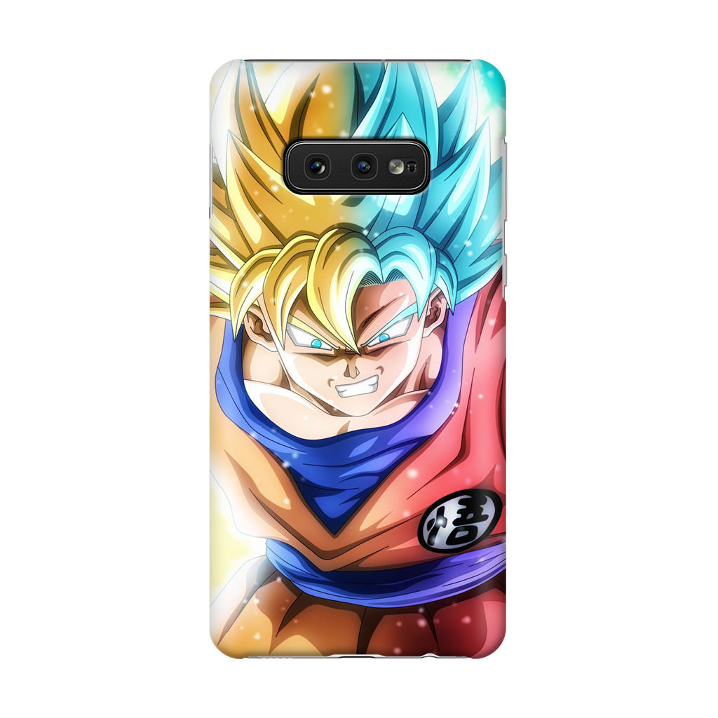 Goku SSJ 1 to SSJ Blue Galaxy S10e Case