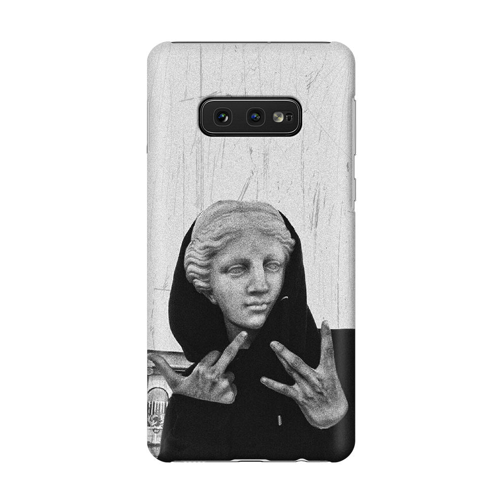 Greek Statue Wearing Hoodie Galaxy S10e Case