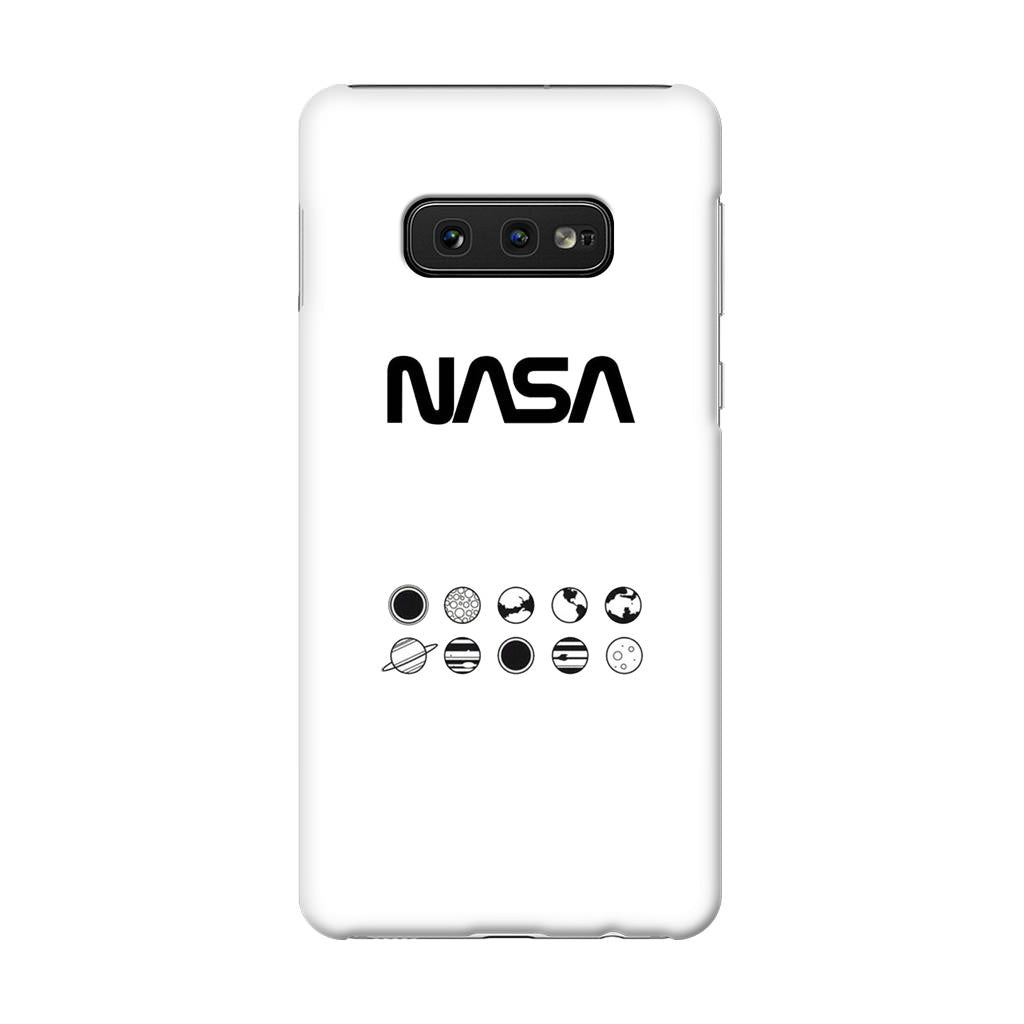 NASA Minimalist White Galaxy S10e Case