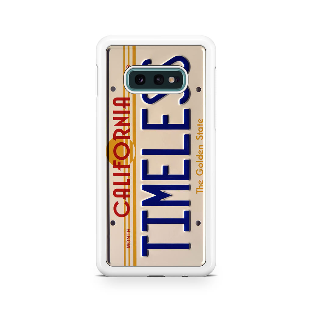 Back to the Future License Plate Timeless Galaxy S10e Case