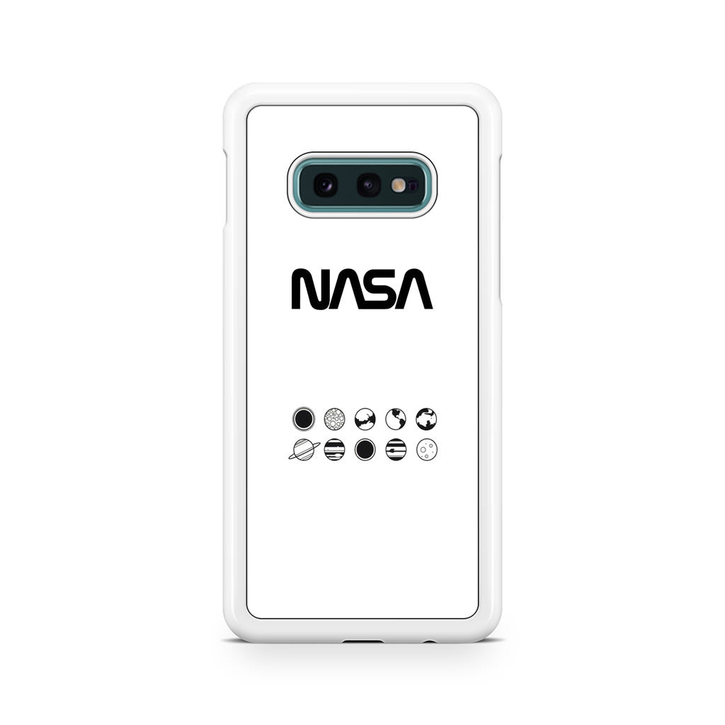 NASA Minimalist White Galaxy S10e Case