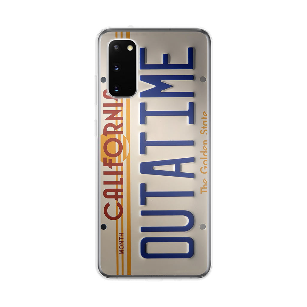 Back to the Future License Plate Outatime Galaxy S20 Case