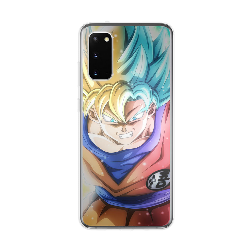 Goku SSJ 1 to SSJ Blue Galaxy S20 Case