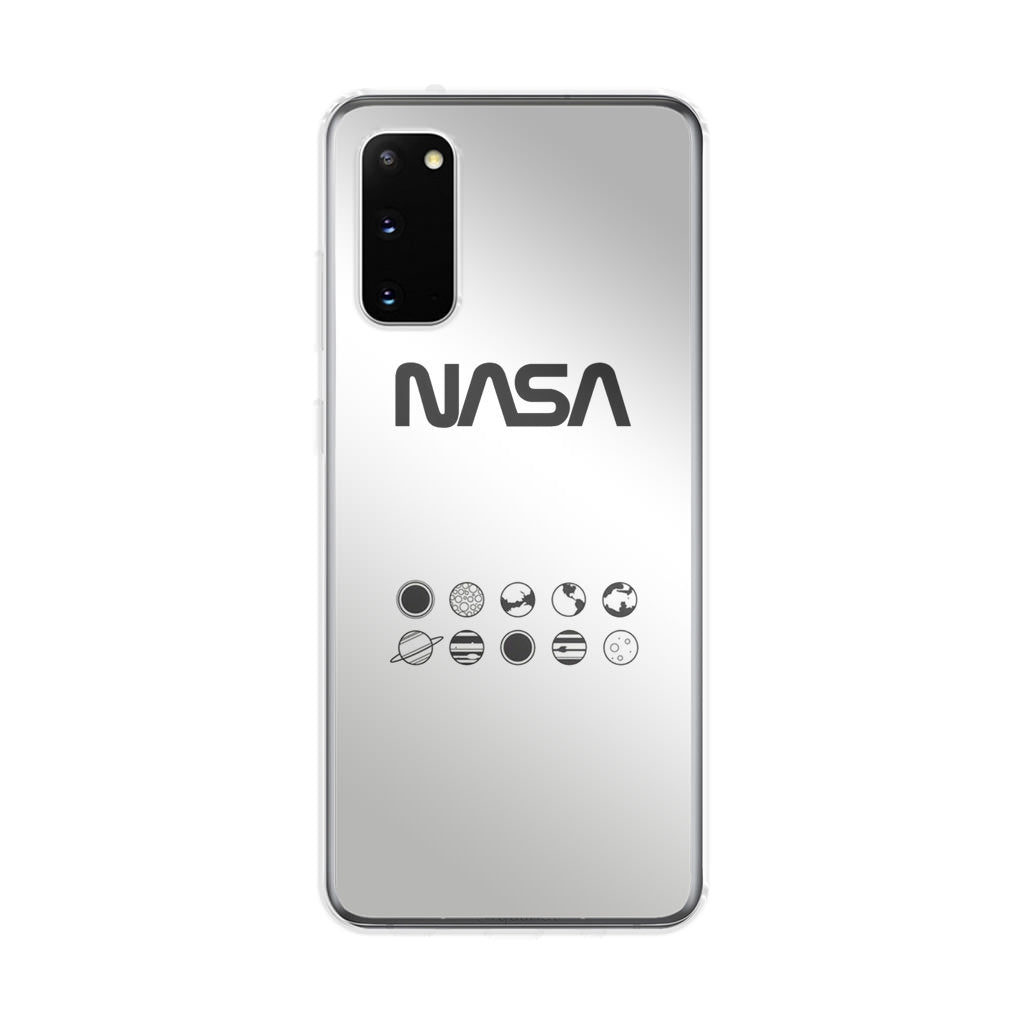 NASA Minimalist White Galaxy S20 Case