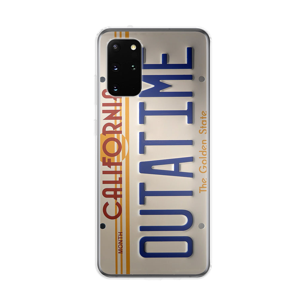 Back to the Future License Plate Outatime Galaxy S20 Plus Case