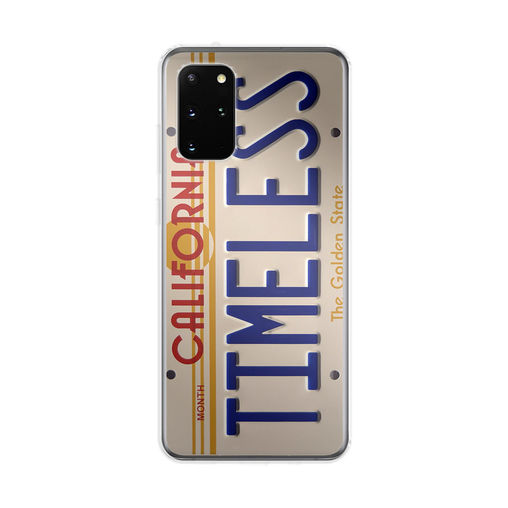 Back to the Future License Plate Timeless Galaxy S20 Plus Case