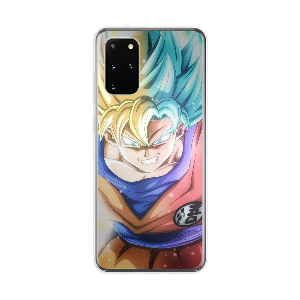 Goku SSJ 1 to SSJ Blue Galaxy S20 Plus Case