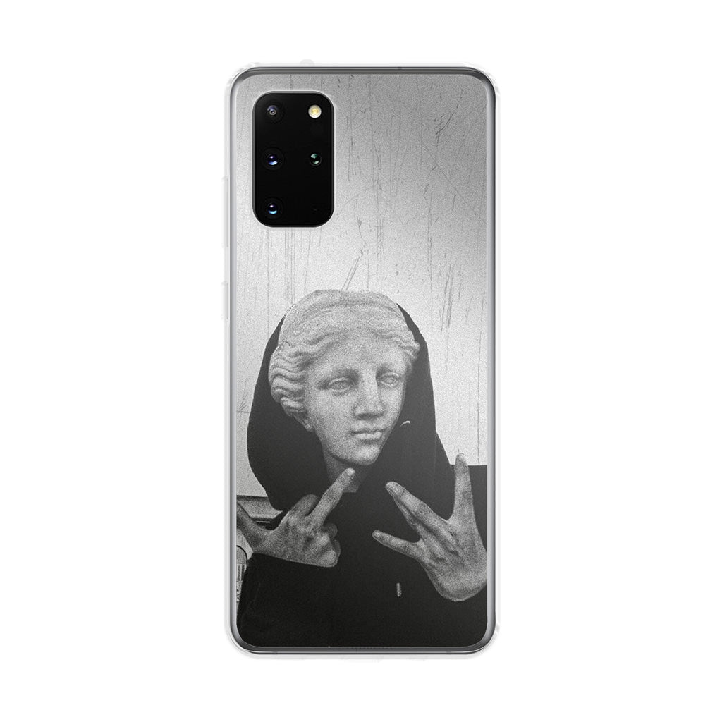 Greek Statue Wearing Hoodie Galaxy S20 Plus Case