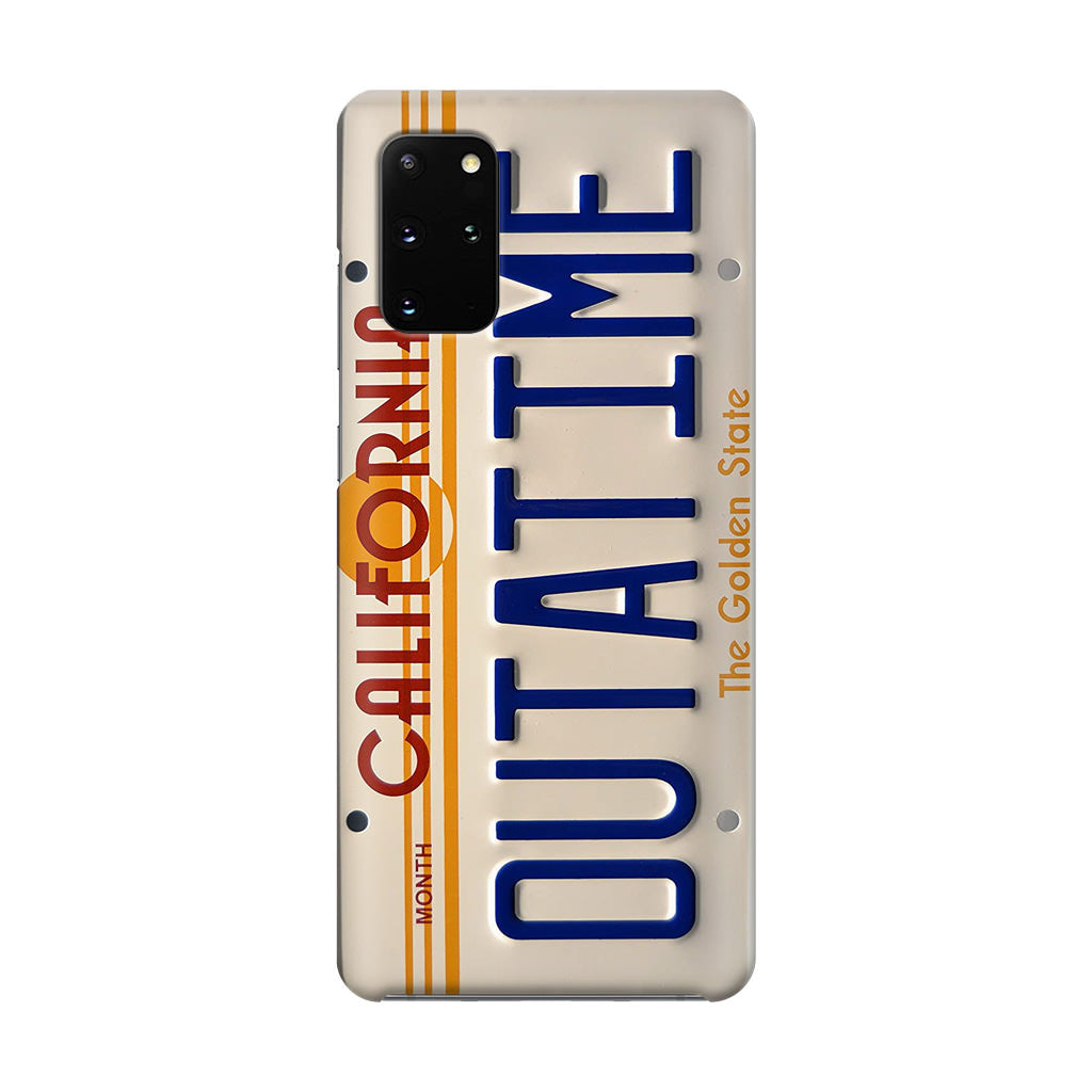 Back to the Future License Plate Outatime Galaxy S20 Plus Case