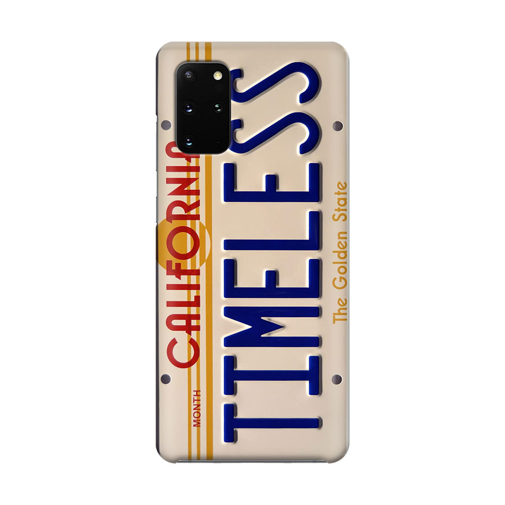 Back to the Future License Plate Timeless Galaxy S20 Plus Case