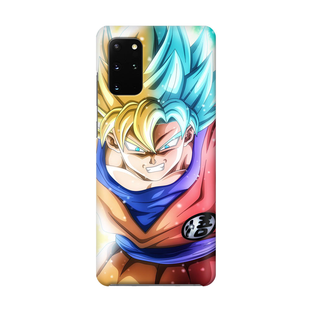 Goku SSJ 1 to SSJ Blue Galaxy S20 Plus Case