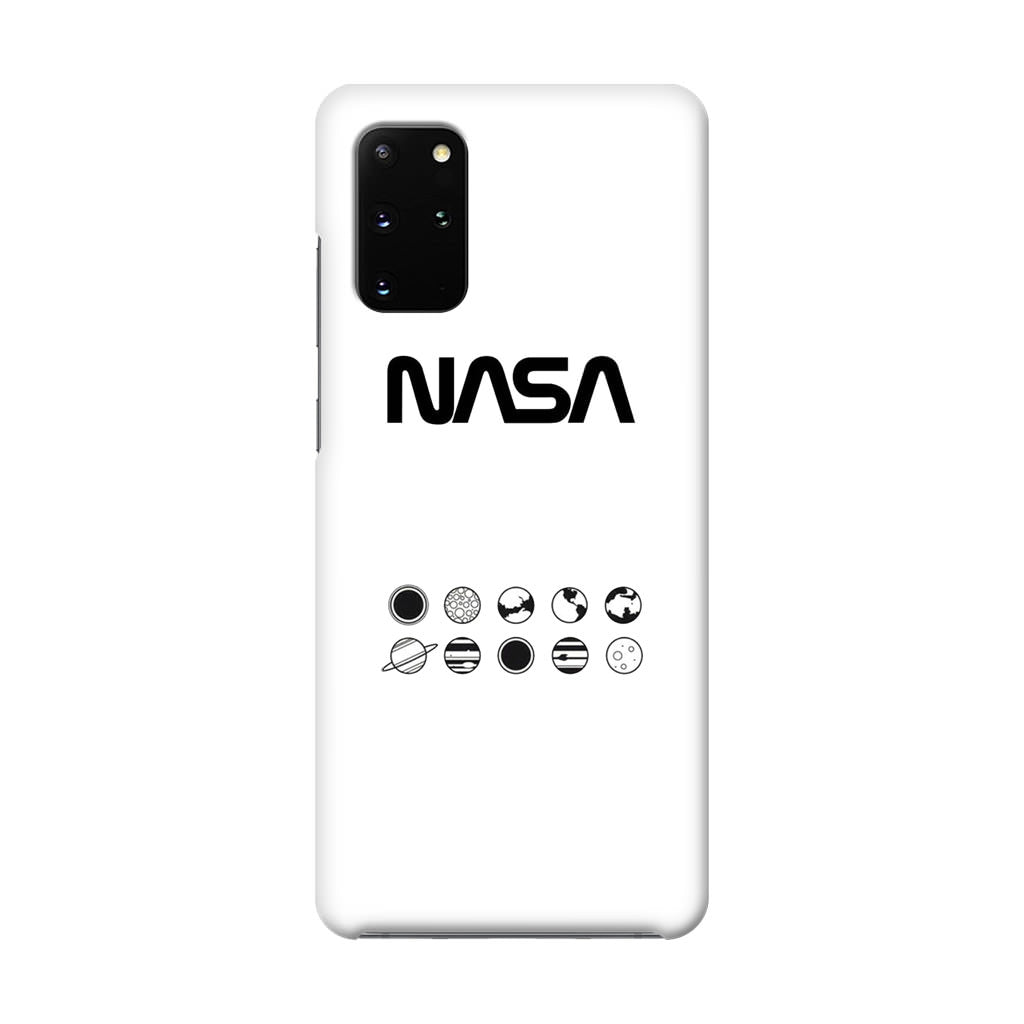 NASA Minimalist White Galaxy S20 Plus Case