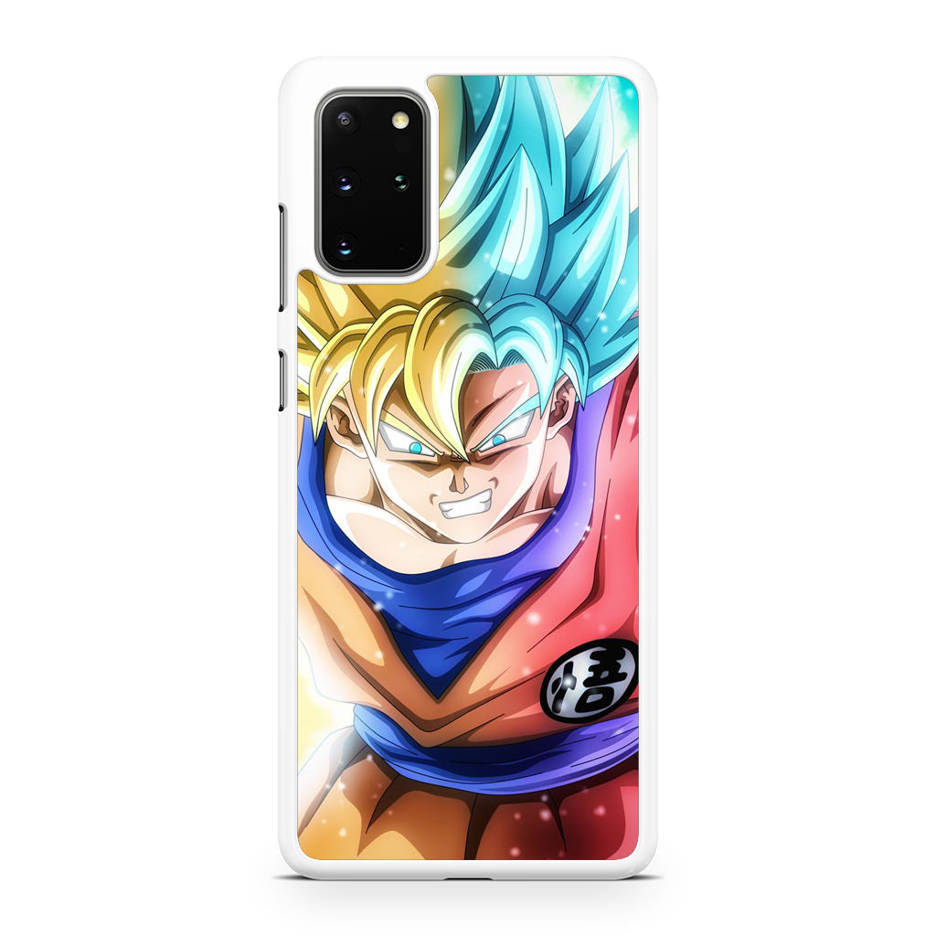 Goku SSJ 1 to SSJ Blue Galaxy S20 Plus Case