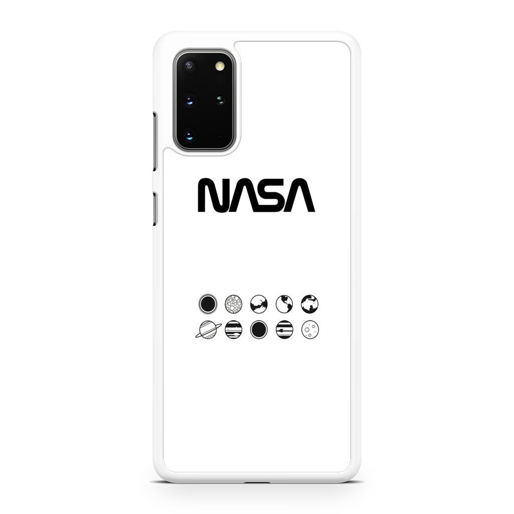 NASA Minimalist White Galaxy S20 Plus Case