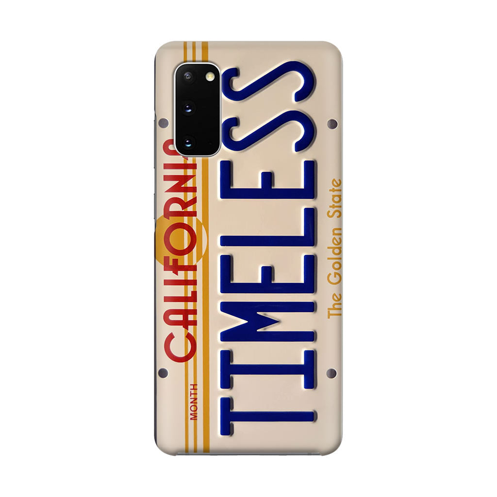 Back to the Future License Plate Timeless Galaxy S20 Case