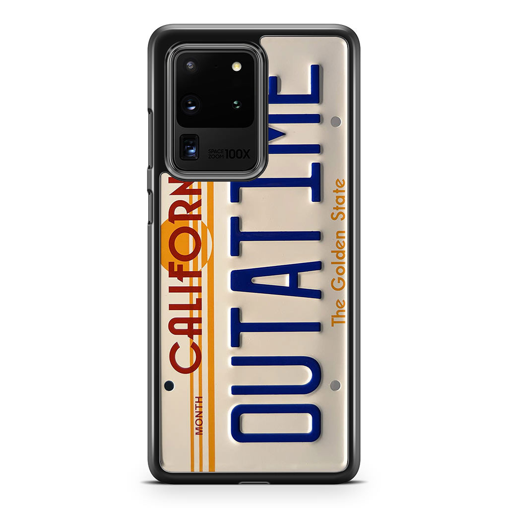 Back to the Future License Plate Outatime Galaxy S20 Ultra Case