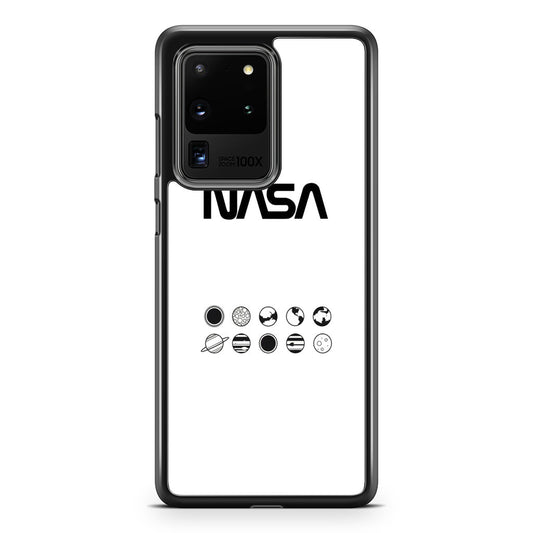 NASA Minimalist White Galaxy S20 Ultra Case