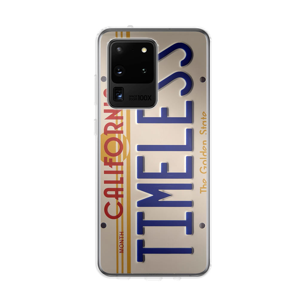 Back to the Future License Plate Timeless Galaxy S20 Ultra Case