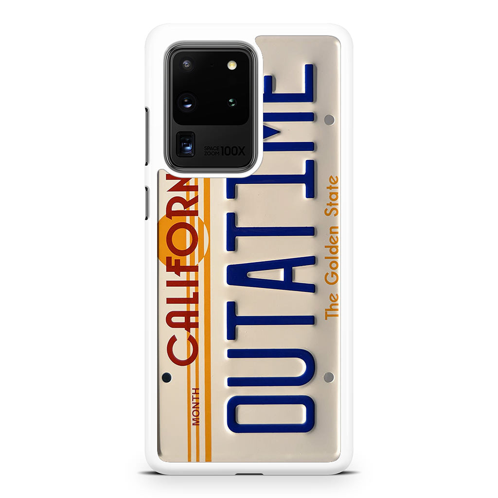 Back to the Future License Plate Outatime Galaxy S20 Ultra Case