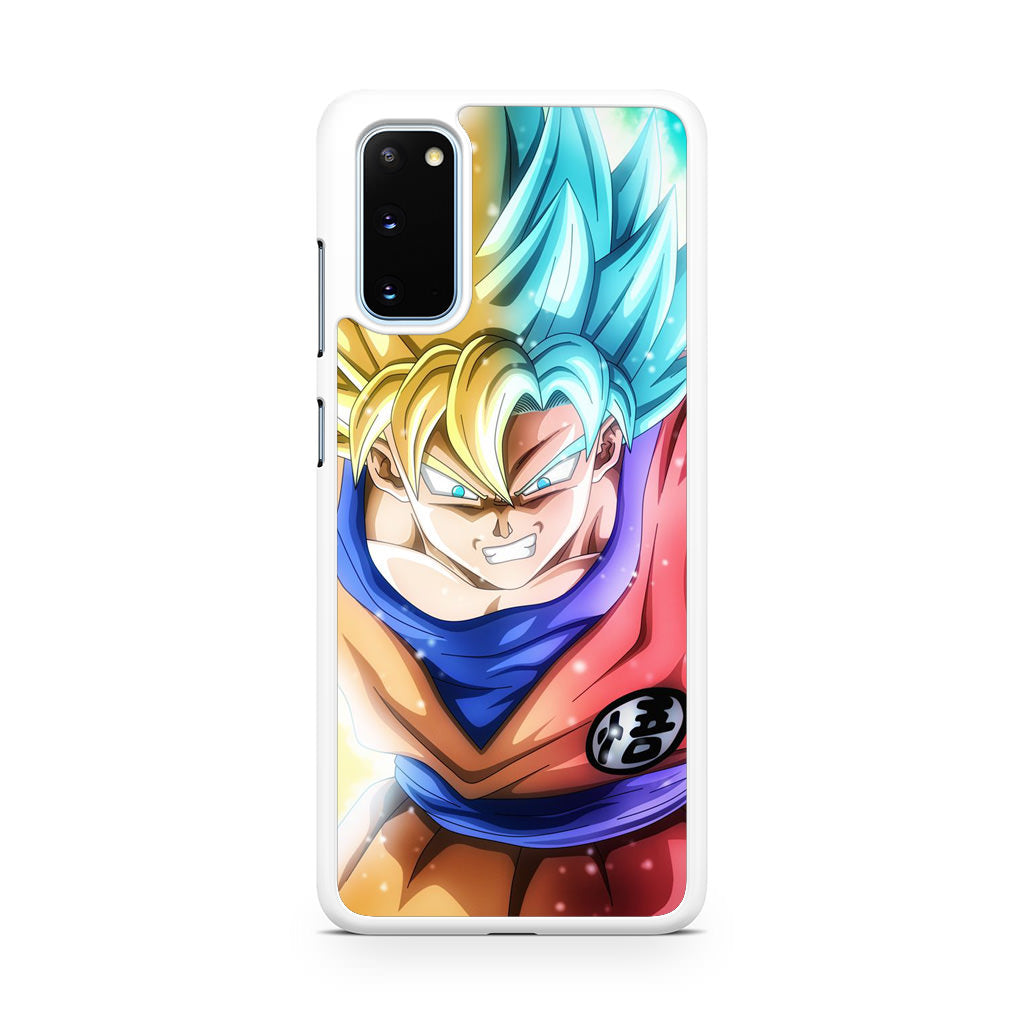 Goku SSJ 1 to SSJ Blue Galaxy S20 Case