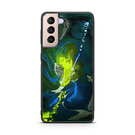 Abstract Green Blue Art Galaxy S21 / S21 Plus / S21 FE 5G Case