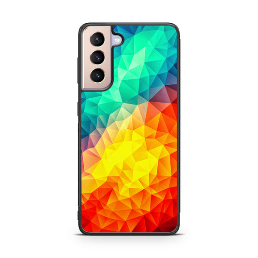 Abstract Multicolor Cubism Painting Galaxy S21 / S21 Plus / S21 FE 5G Case