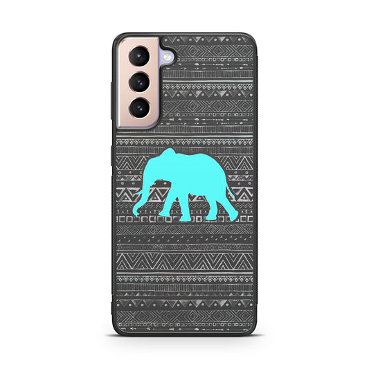 Aztec Elephant Turquoise Galaxy S21 / S21 Plus / S21 FE 5G Case
