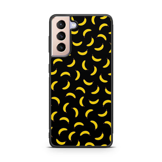 Bananas Fruit Pattern Black Galaxy S21 / S21 Plus / S21 FE 5G Case