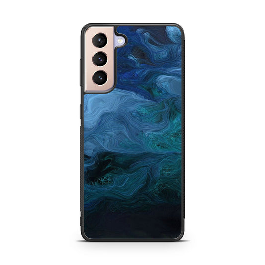 Blue Abstract Art Galaxy S21 / S21 Plus / S21 FE 5G Case