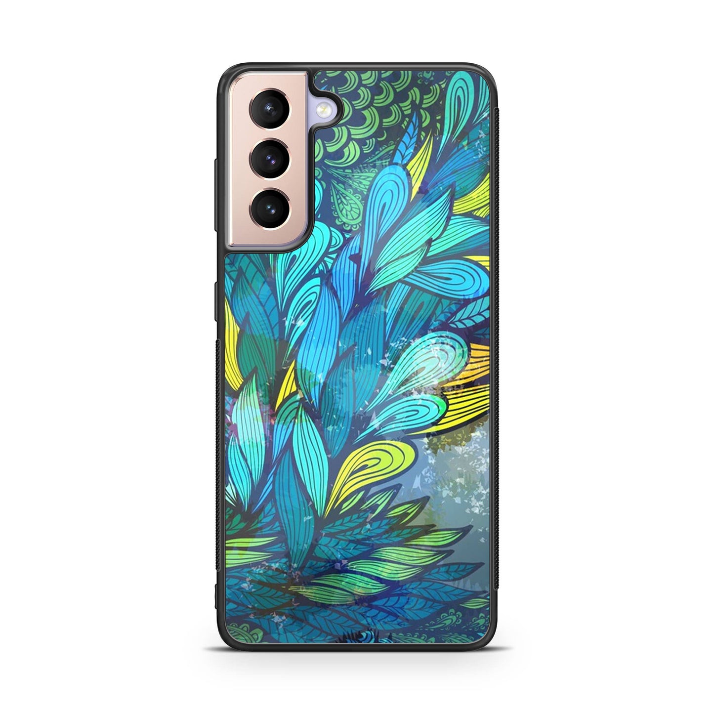 Colorful Art in Blue Galaxy S21 / S21 Plus / S21 FE 5G Case