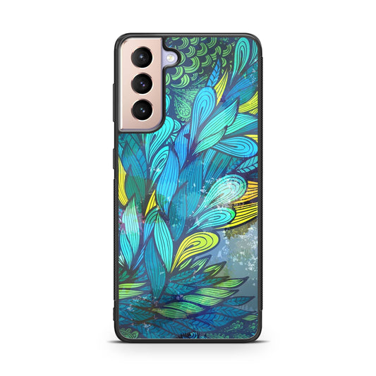 Colorful Art in Blue Galaxy S21 / S21 Plus / S21 FE 5G Case