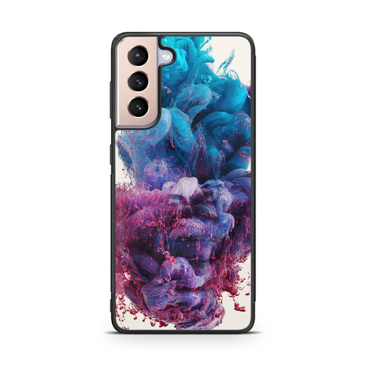 Colorful Dust Art on White Galaxy S21 / S21 Plus / S21 FE 5G Case