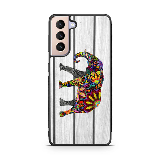 Colorful Elephant Flower Galaxy S21 / S21 Plus / S21 FE 5G Case